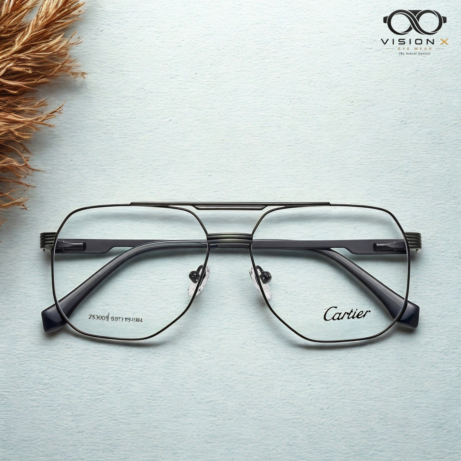 Cartier Gunmetal navigator optical frame for men