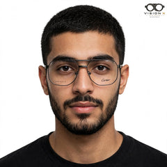 Cartier Gunmetal navigator optical frame for men view 4