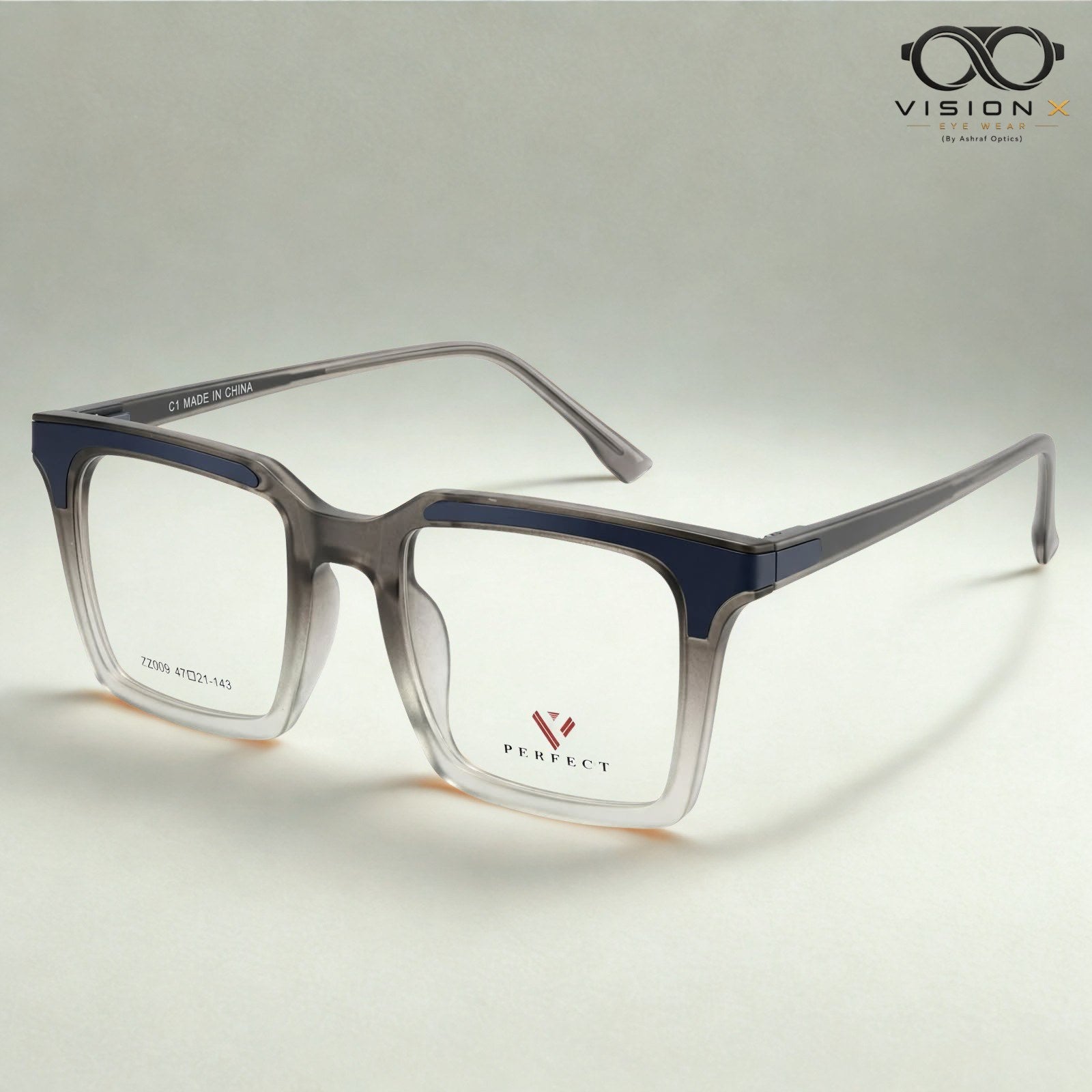 Perfect Grey rectangle optical frame for men