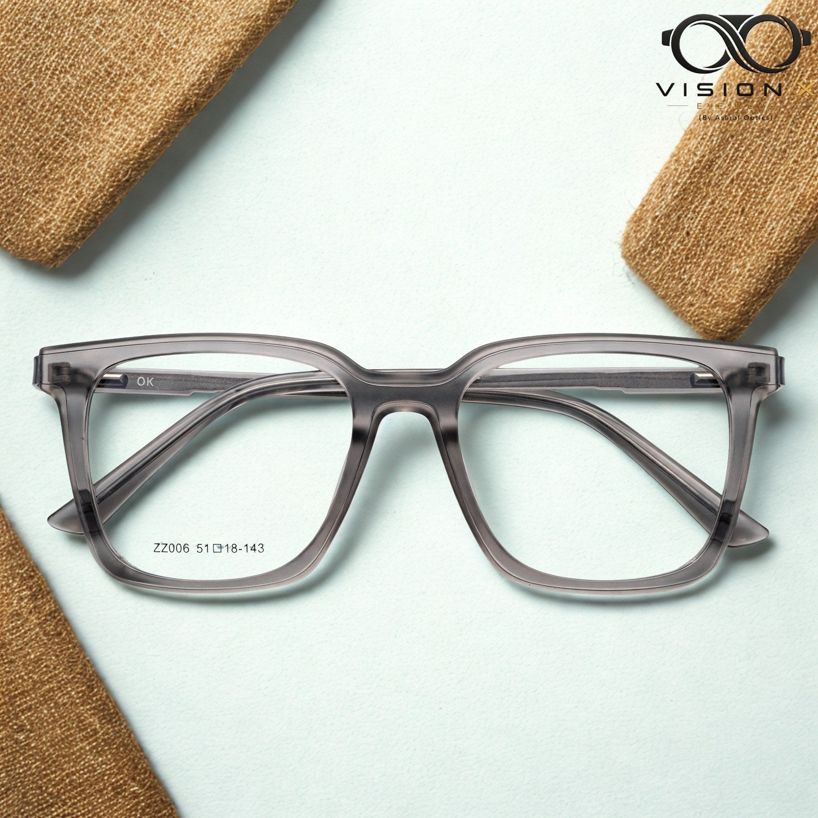 Perfect Grey rectangle optical frame for men