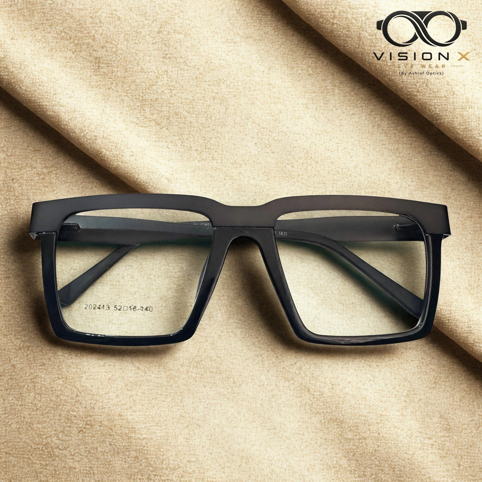 HOXCRS Black rectangle optical frame for men