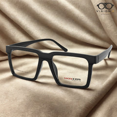 HOXCRS Black rectangle optical frame for men view 2