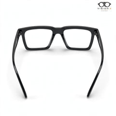 HOXCRS Black rectangle optical frame for men view 3