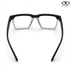 HOXCRS Grey rectangle optical frame for men view 3