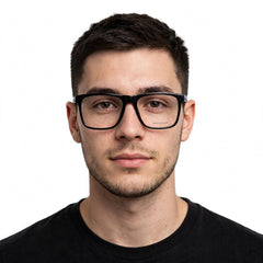 Boss Black rectangle optical frame for men view 4
