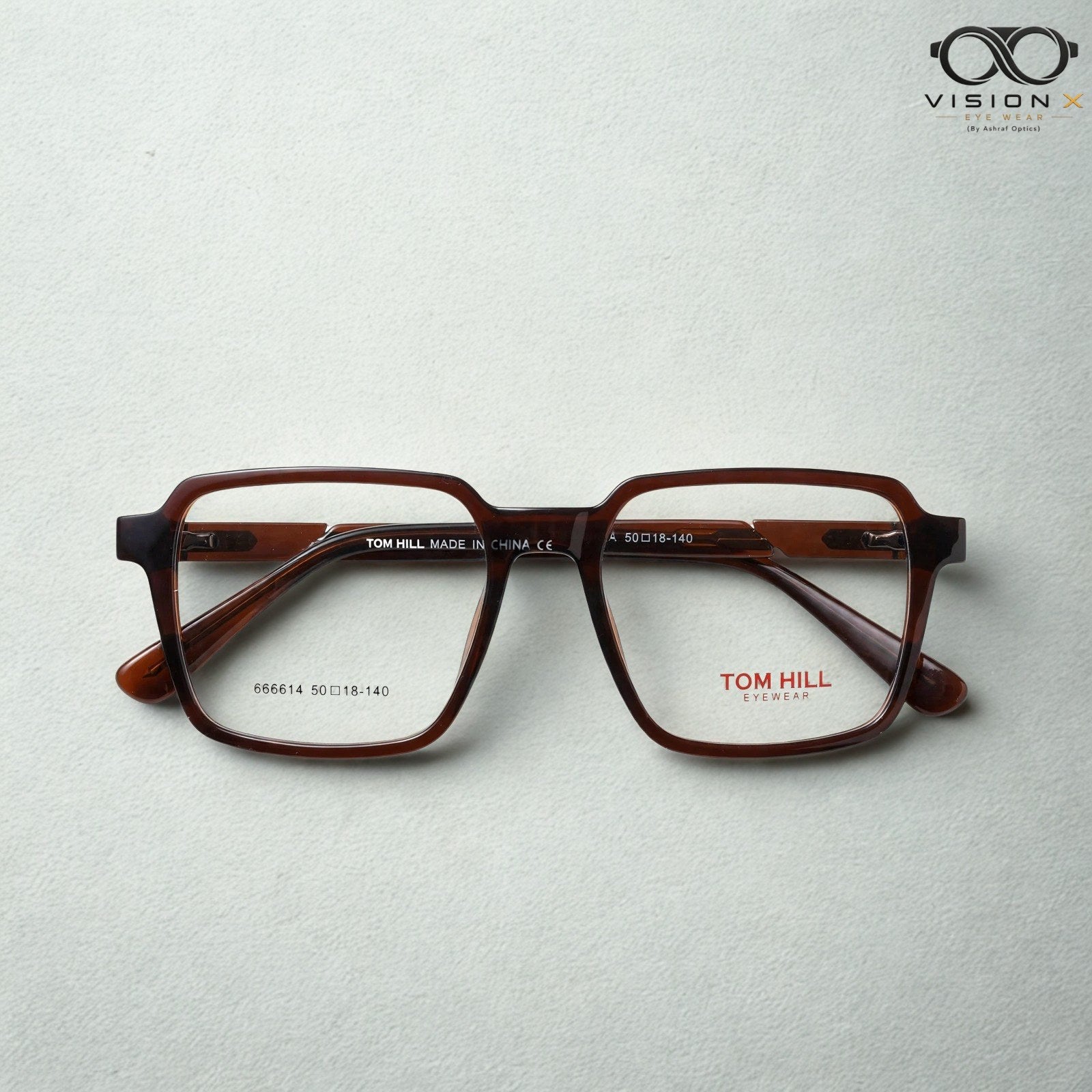 Tom Hill Brown rectangle optical frame for men