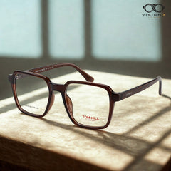 Tom Hill Brown rectangle optical frame for men view 2