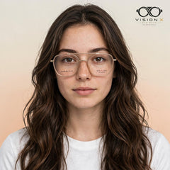 Bannerv Champagne navigator optical frame for women view 3
