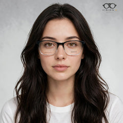 Gucci Black Clear rectangle optical frame for women view 4