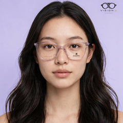 Chanel Light Purple cat eye optical frame for women view 3