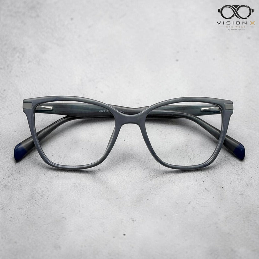 Bermando Grey Blue cat eye optical frame for women