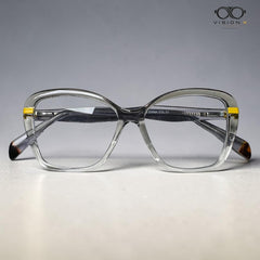 Bermando Clear Grey cat eye optical frame for women
