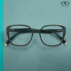 Bermando Green cat eye optical frame for women view 2