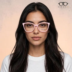 Bermando Pink cat eye optical frame for women view 4