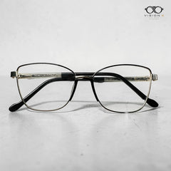 Black Gold browline optical frame for women