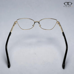 Black Gold browline optical frame for women view 3