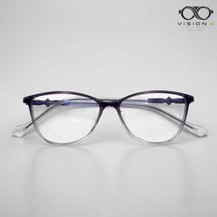 Swarovski Purple Clear cat eye optical frame for women view 2
