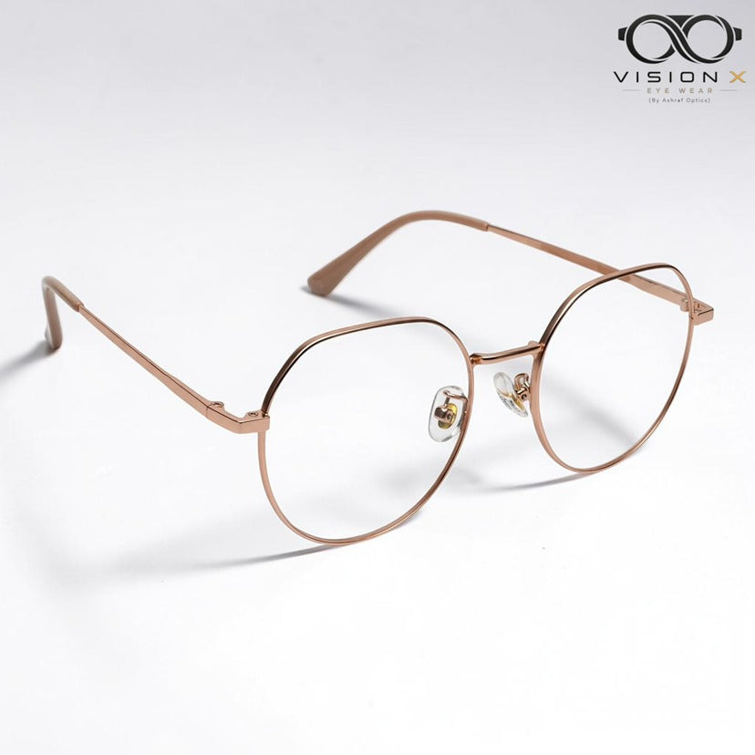 Kpro Pink geometric round optical frame for women
