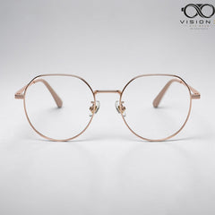 Kpro Pink geometric round optical frame for women view 2