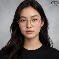 Kpro Pink geometric round optical frame for women view 3