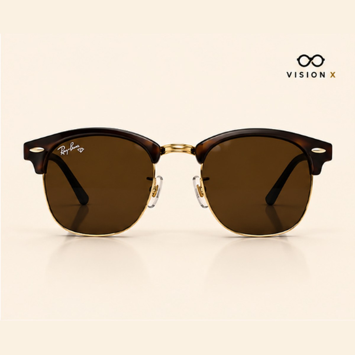 RAYBAN CLUBMASTER GOLD S03 sunglasses view 2