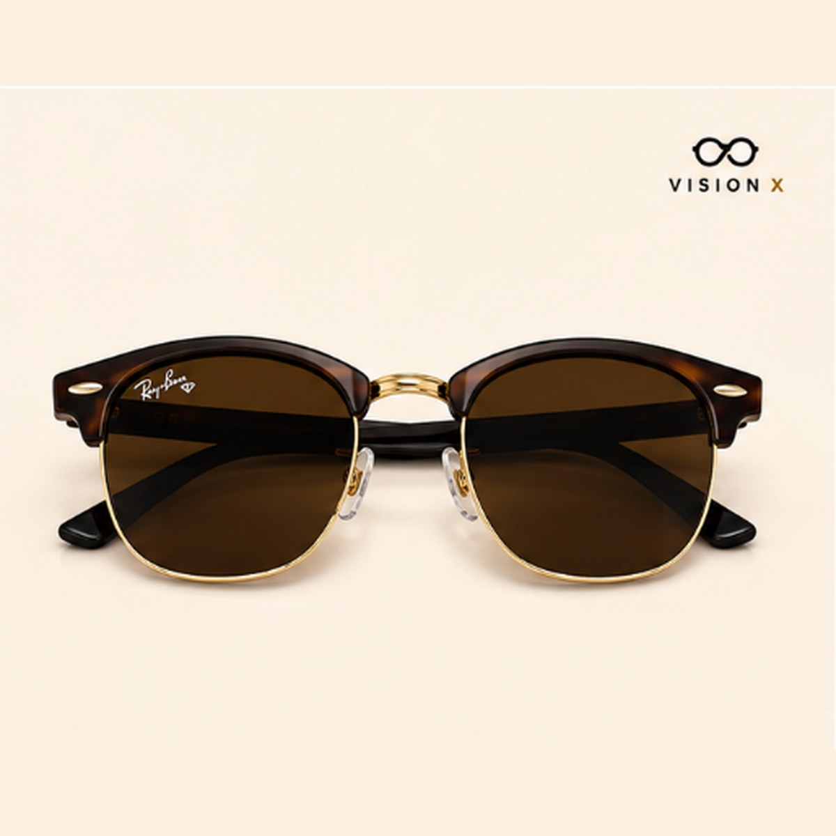 RAYBAN CLUBMASTER GOLD S03 sunglasses view 3