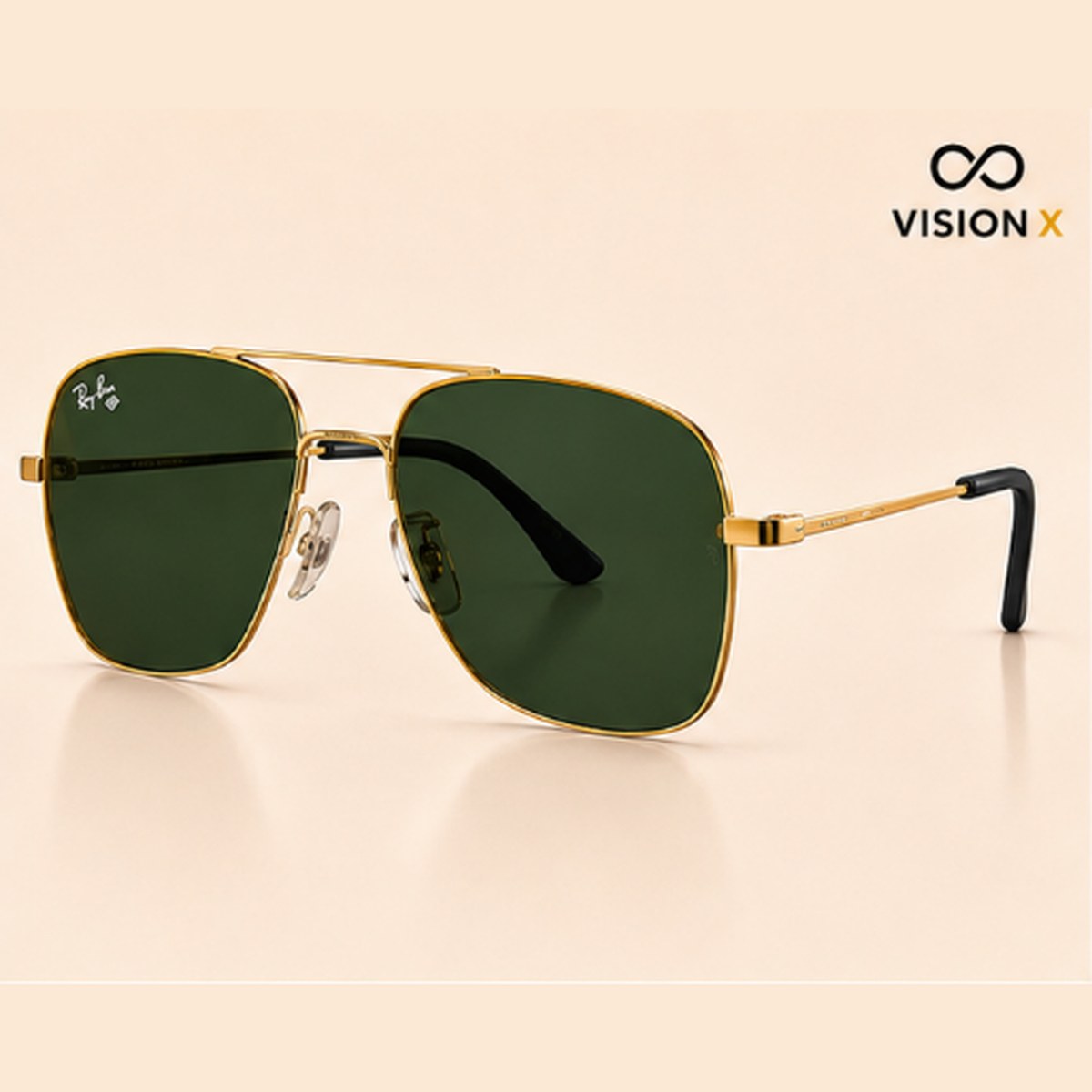 RAYBAN SQUARE AVIATOR GOLD S08 sunglasses