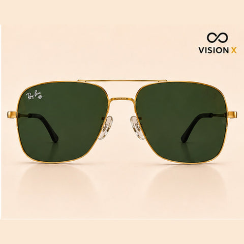 RAYBAN SQUARE AVIATOR GOLD S08 sunglasses view 2