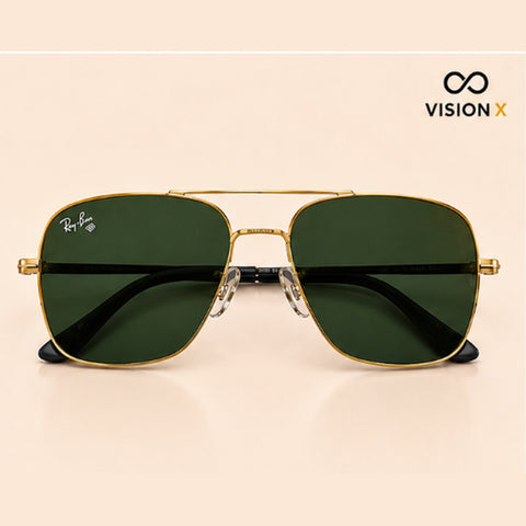 RAYBAN SQUARE AVIATOR GOLD S08 sunglasses view 3