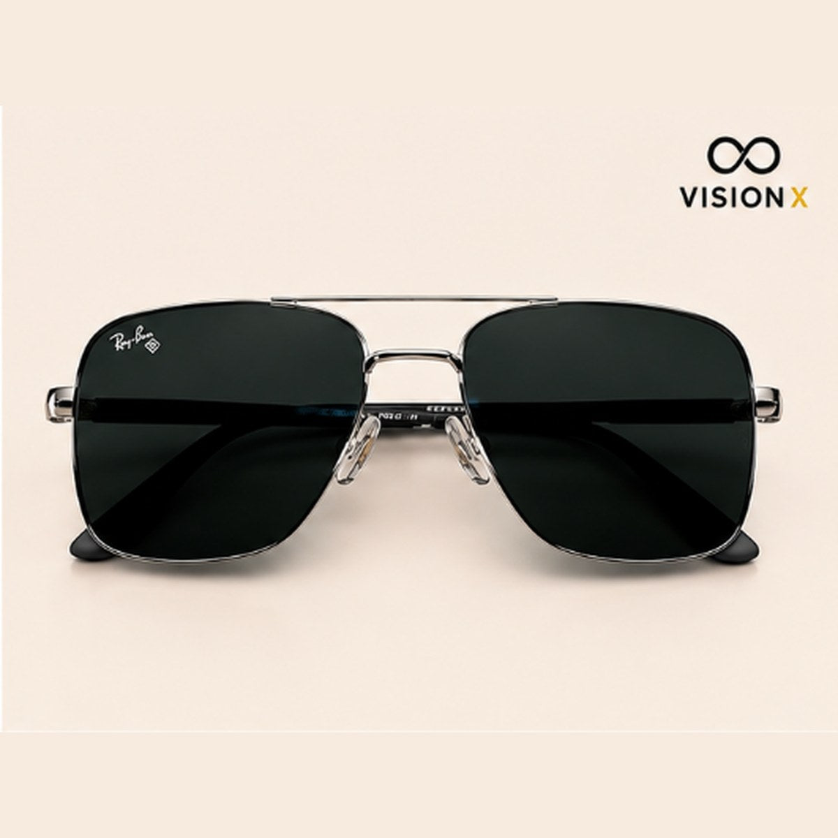 RAYBAN SQUARE AVIATOR CHROME S09 sunglasses view 2