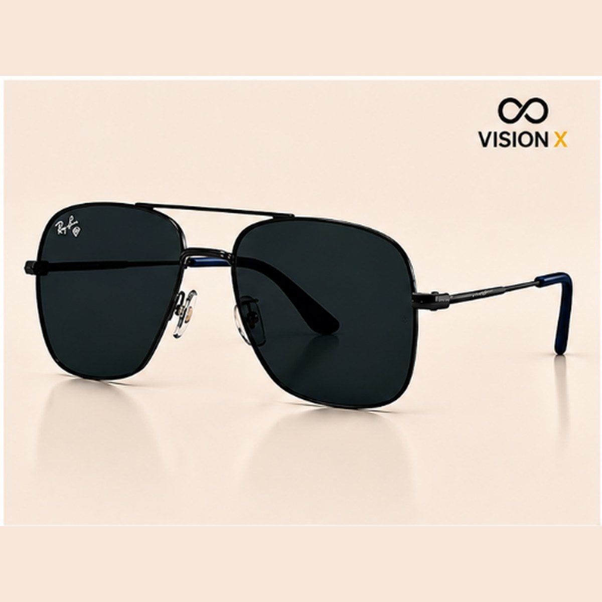 RAYBAN SQUARE AVIATOR BLACK S10 sunglasses