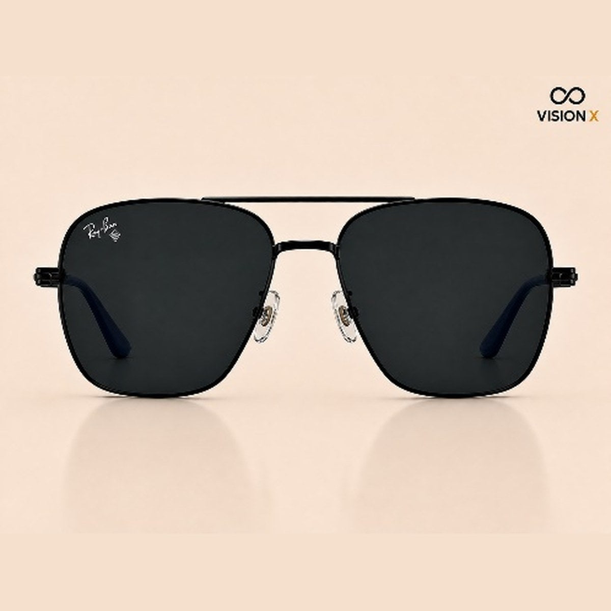 RAYBAN SQUARE AVIATOR BLACK S10 sunglasses view 5