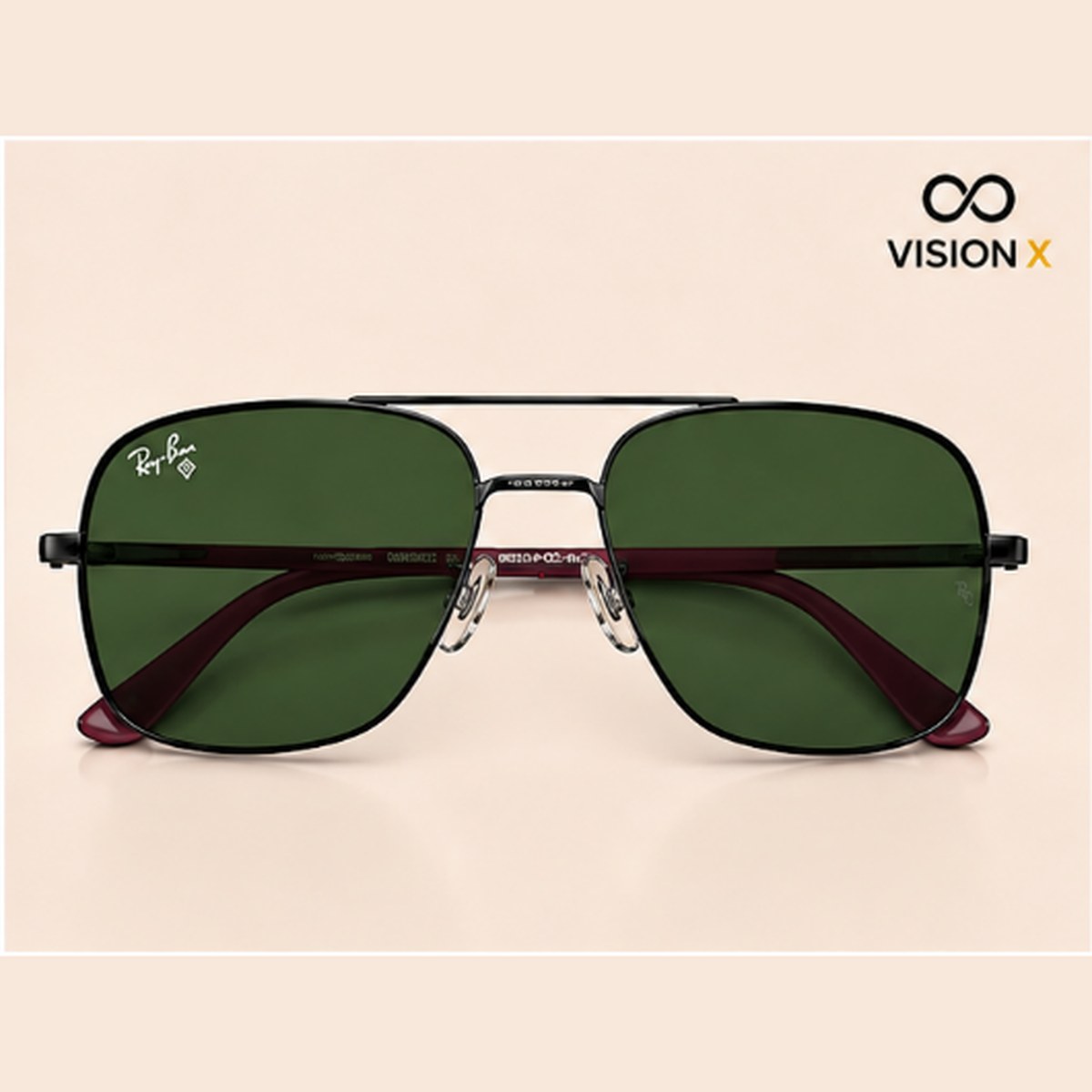 RAYBAN SQUARE AVIATOR GLOSS S11 sunglasses view 3