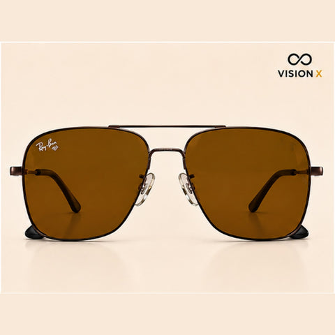 RAYBAN SQUARE AVIATOR BROWN S12 sunglasses view 2