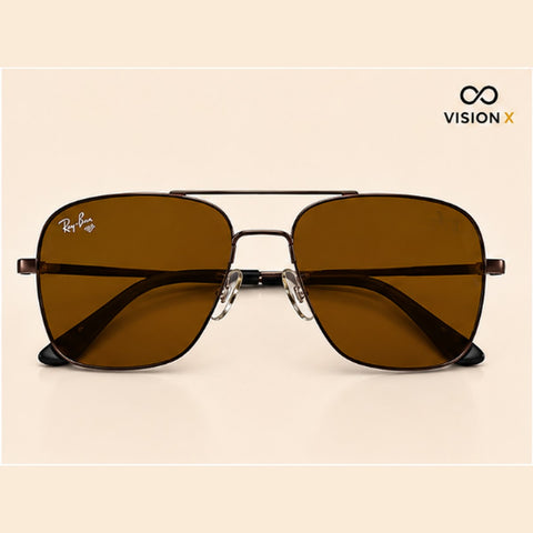 RAYBAN SQUARE AVIATOR BROWN S12 sunglasses view 3