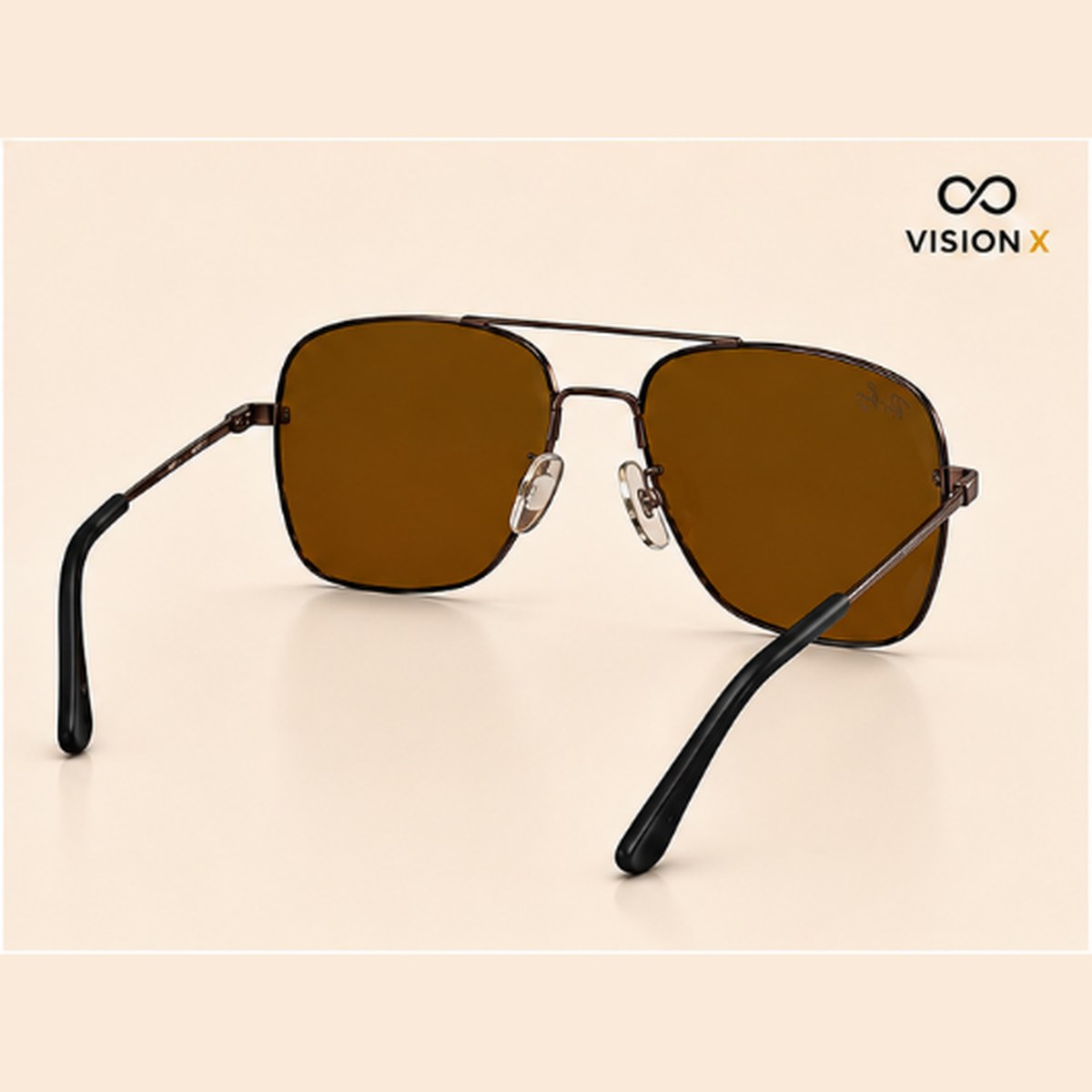 RAYBAN SQUARE AVIATOR BROWN S12 sunglasses view 4
