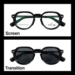 PARK LINE BEACH Dark Green round optical frame for men