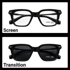 PARK LINE BEACH Black rectangle optical frame for men