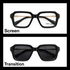 PARK LINE BEACH Black rectangle optical frame for men