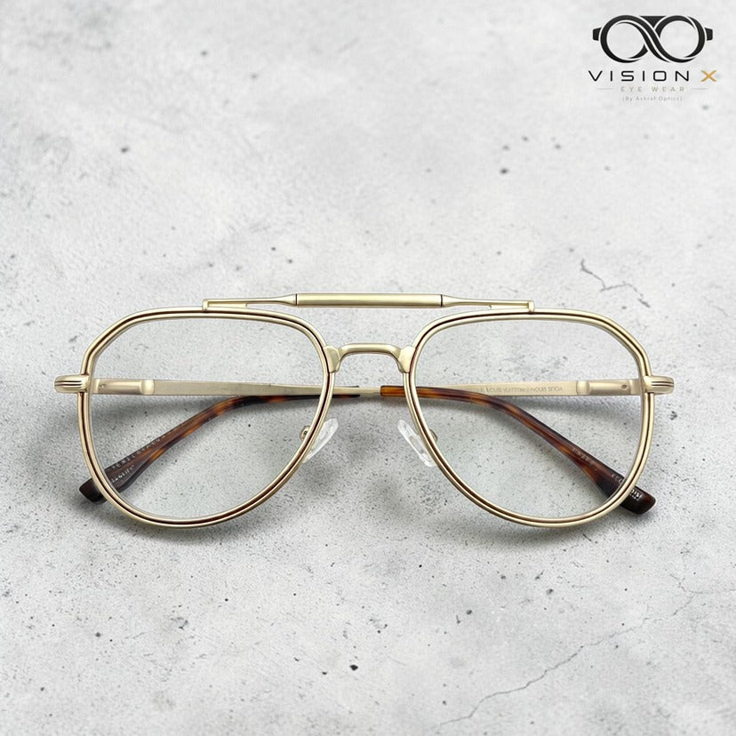 Louis Vuitton Gold aviator optical frame for men view 2