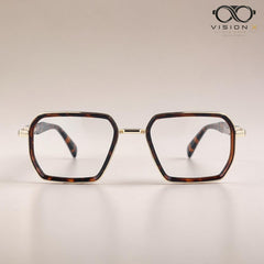 Prada Brown/Gold rectangle optical frame for men view 3