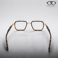 Prada Brown/Gold rectangle optical frame for men view 4