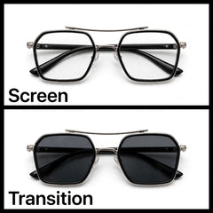 Classic Black/Silver navigator optical frame for men