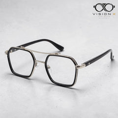 Classic Black/Silver navigator optical frame for men view 2