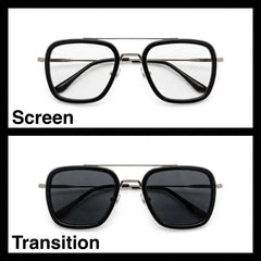 Tony Stark Black navigator optical frame for men