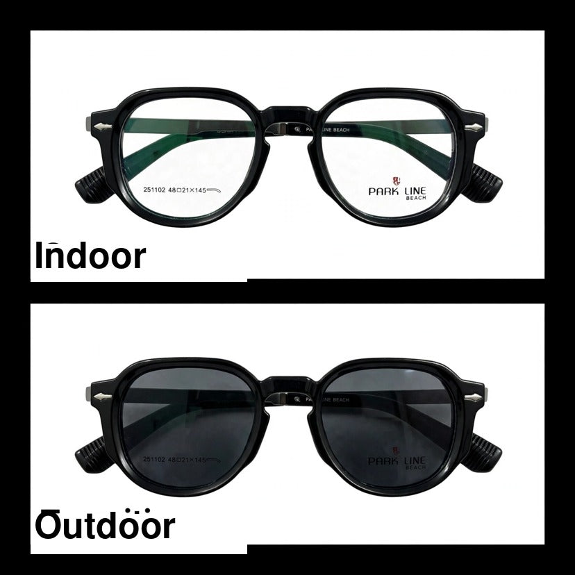 PARK LINE BEACH Dark Green round optical frame for men