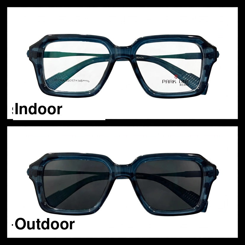 PARK LINE BEACH Dark Blue rectangle optical frame for men