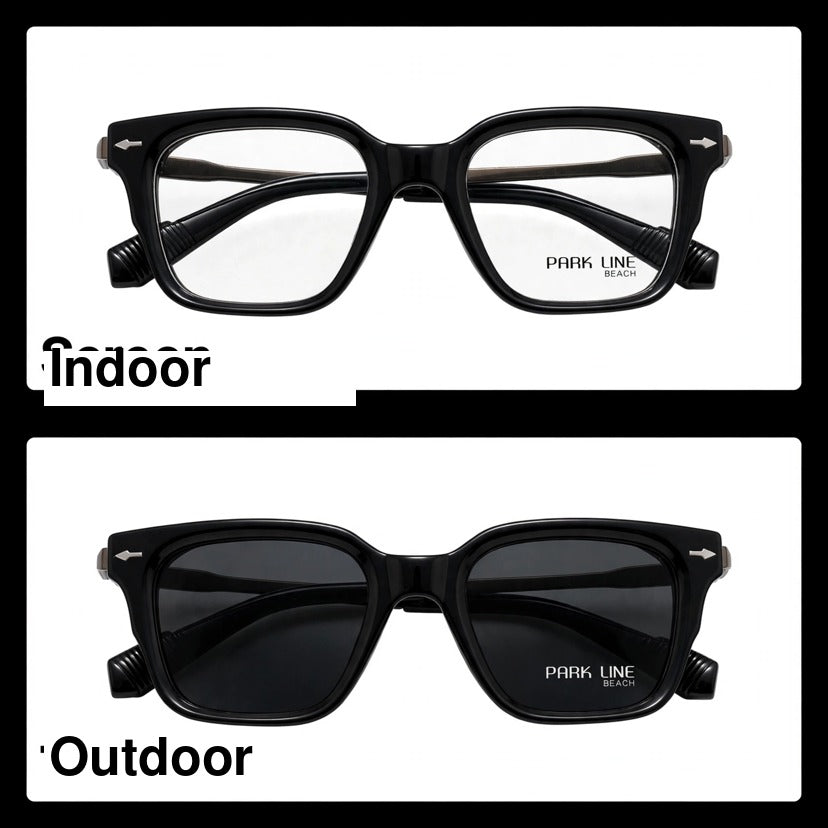 PARK LINE BEACH Black rectangle optical frame for men