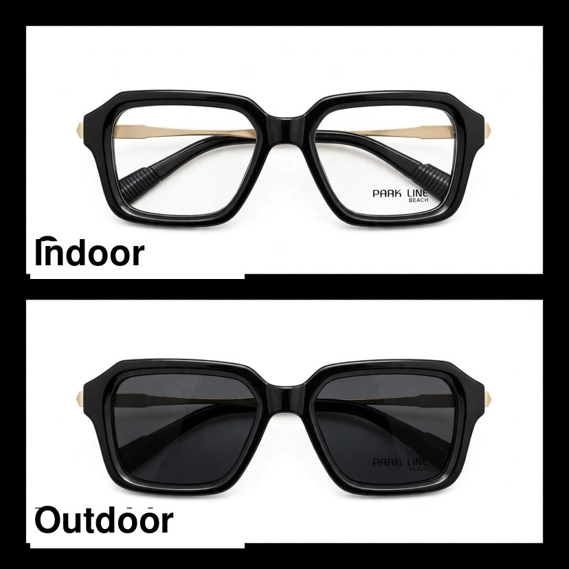 PARK LINE BEACH Black rectangle optical frame for men
