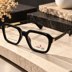 PARK LINE BEACH Black rectangle optical frame for men view 2
